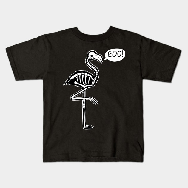 The Ghost Flamingo Kids T-Shirt by Lucia Corona Design